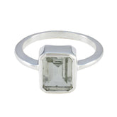 Siti Abstract Light Green Solitaire Ring Green Amethyst Green